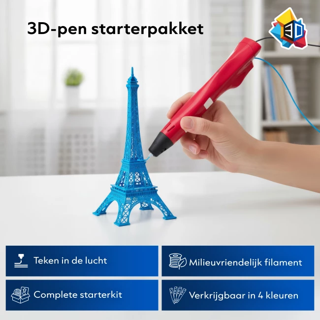 3D-Pen Starterspakket - Rood