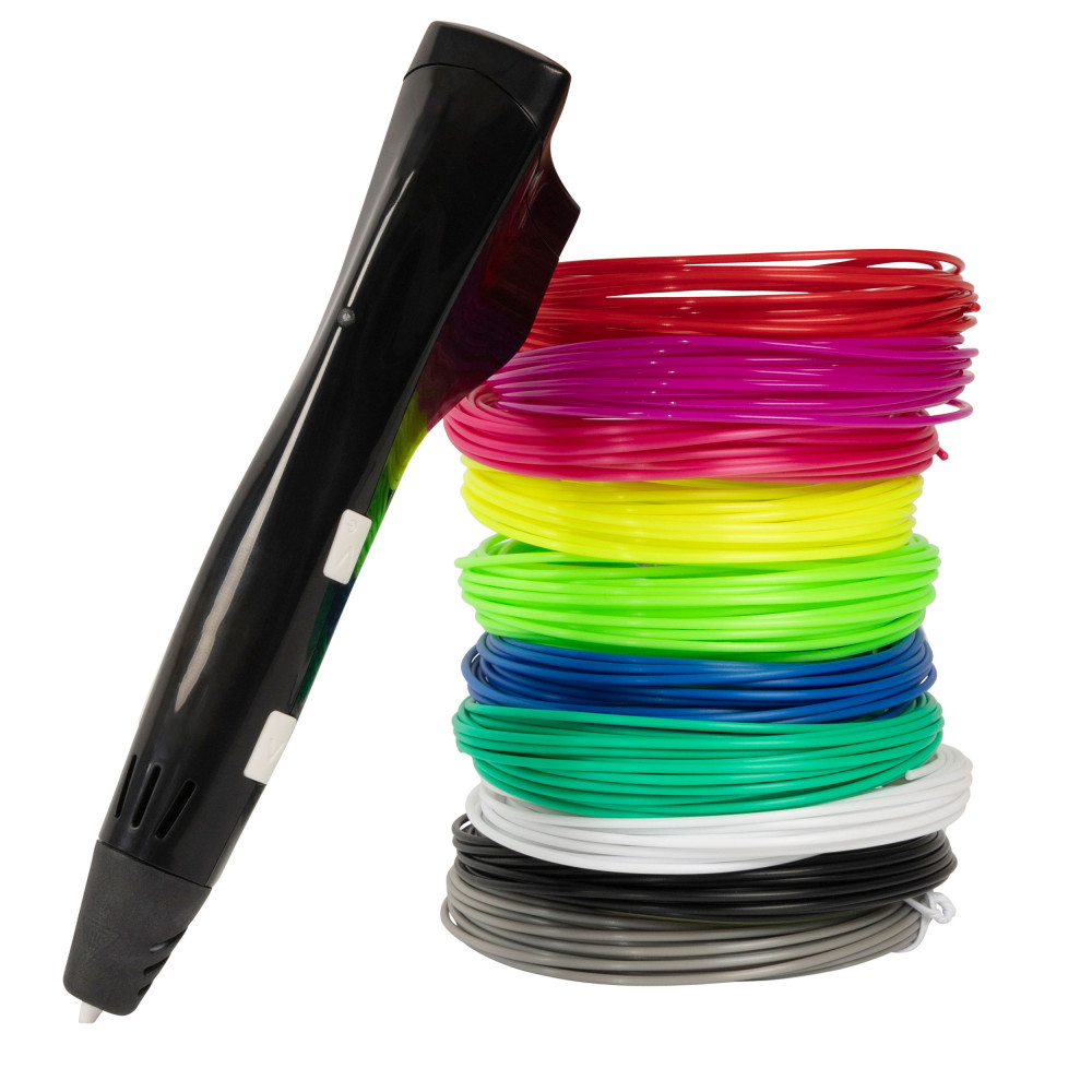 Zeichnung und Handgefertigte Werke Meterk 3D Drucker Stift für Kinder 3D Stifte Set mit LCD-Display mit 12 Farben Φ1,75 mm PLA Filament für Kritzelei Smart-Graffiti-Stift als kreatives Geschenk 