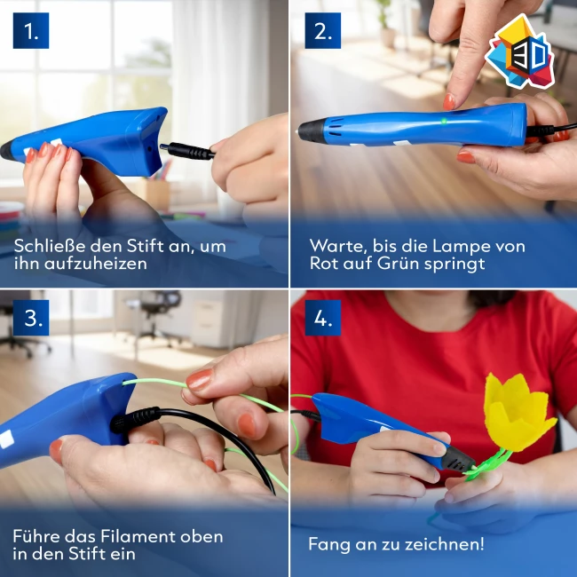 3D Stift Anfängerpaket - Schwarz