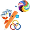 3D Stift Starter-Set für Kinder - Orange - Kombiangebot mit PCL-Filamentpaket - 12 Farben - 1