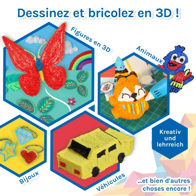 Kit de Stylo 3D pour Enfants - Orange