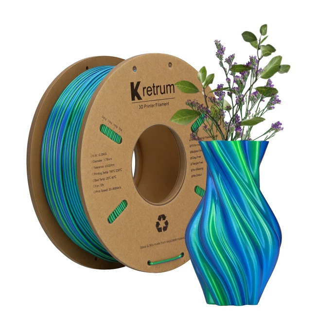 Filament PLA Silk Multicolor - Vert – Bleu