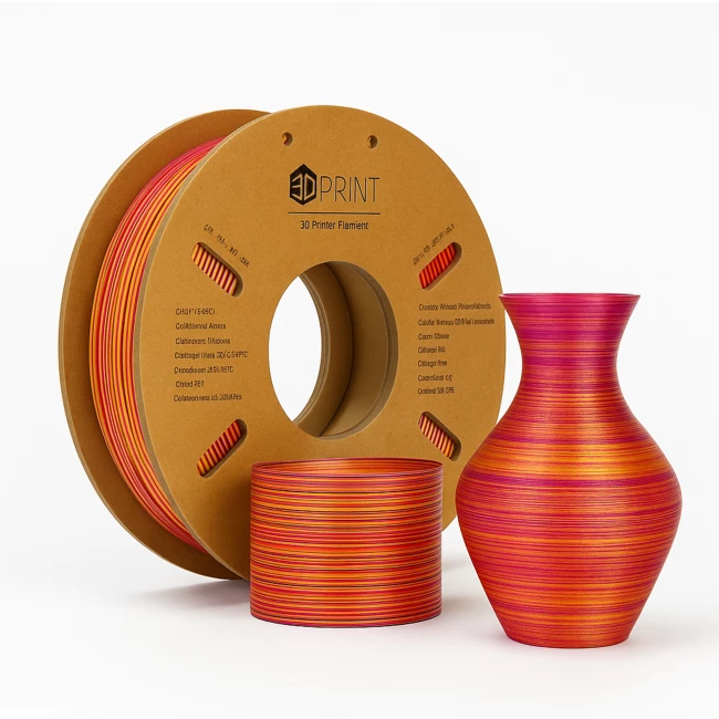 Filament PLA Silk Multicolor - Rouge – Violet – Or