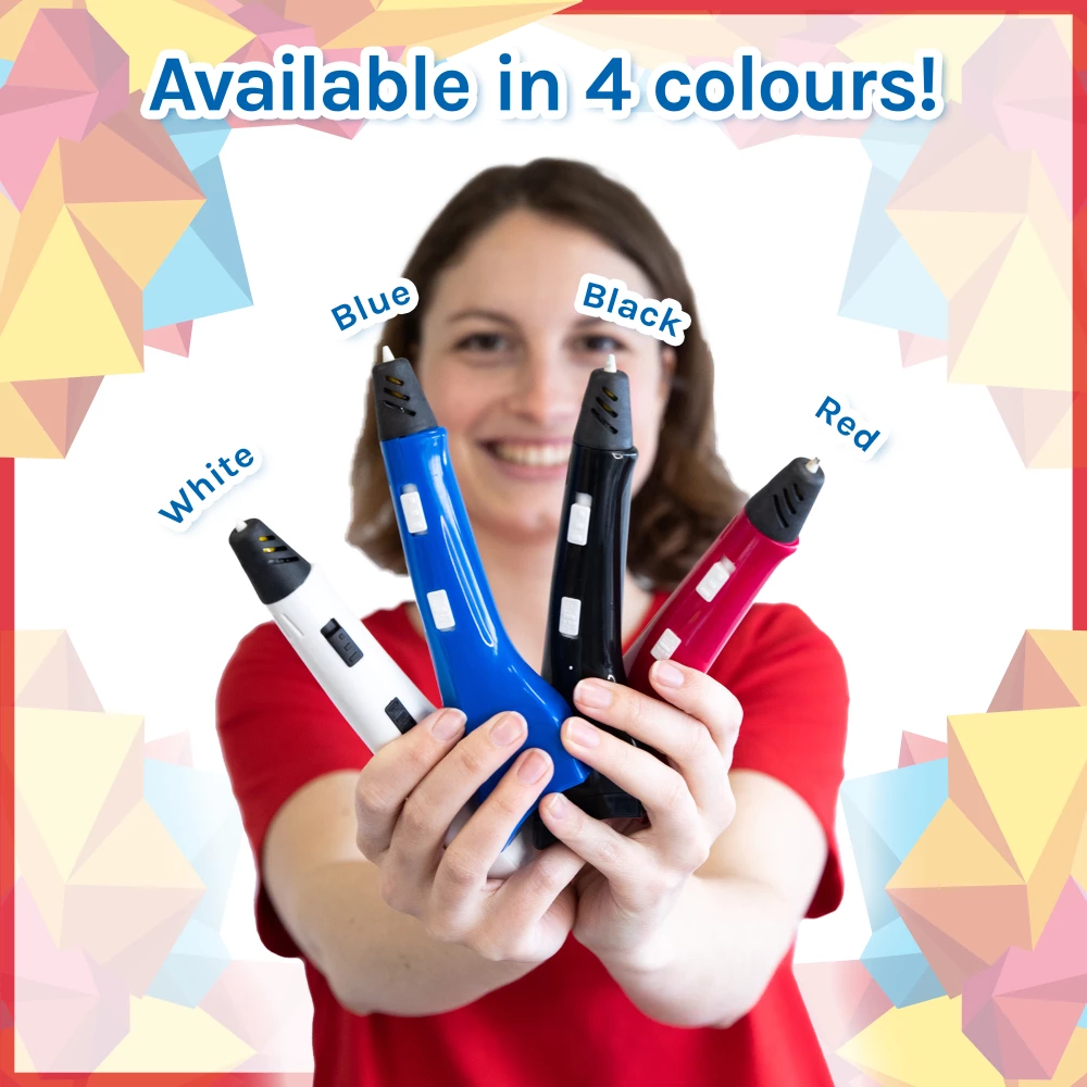 3D Pen Starter Kit - Black - Combodeal with Filament Package - 6 Colours - 14