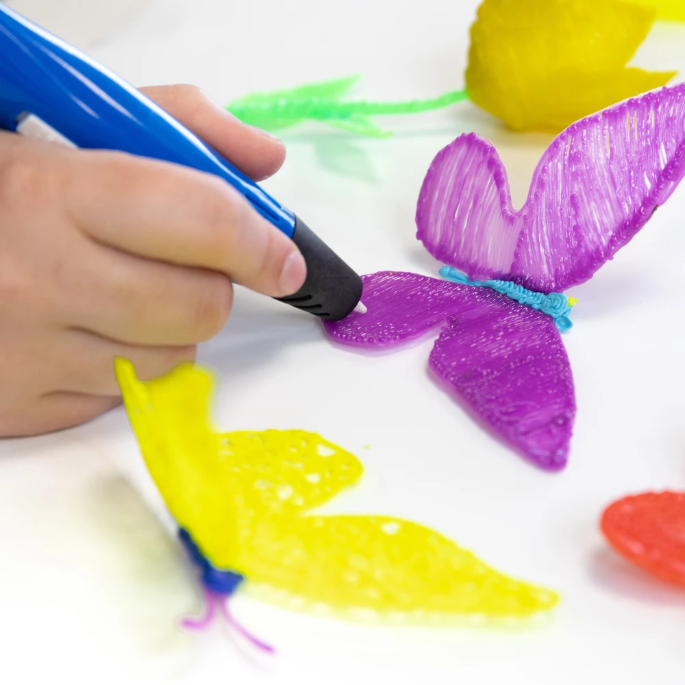 3D Stift Anfängerpaket - Blau – Kombiangebot mit Filamentpaket – 6 Farben - 7