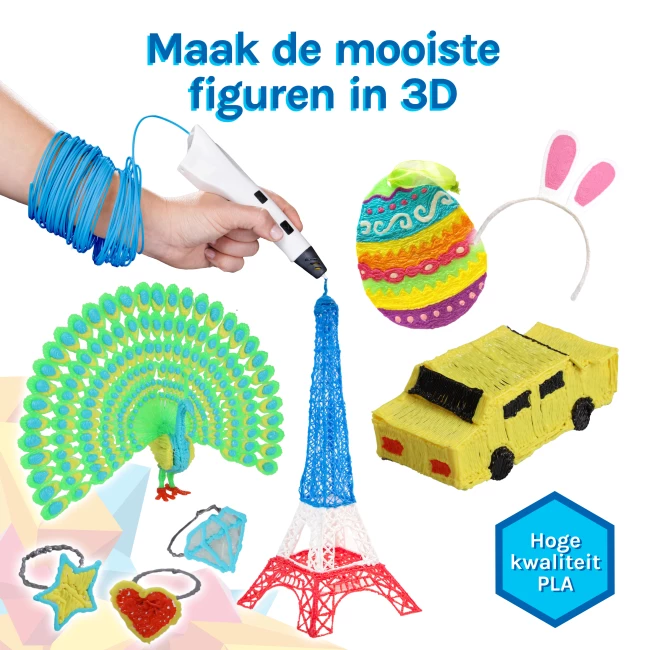 PLA Filament Pakket - 9 kleuren - 1,75mm - 9 x 10 meter