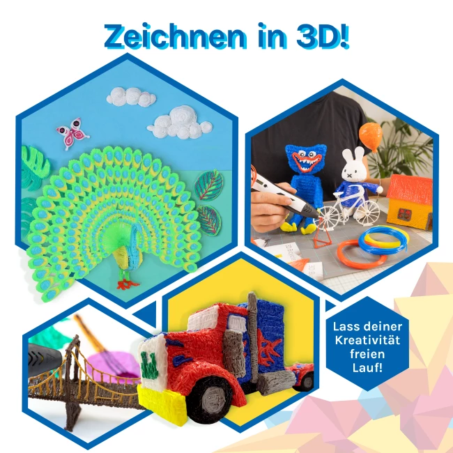 3D Druck Stift Pro - Starterpaket Schwarz